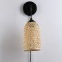 Wicker wall lamp front view