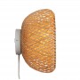 Wicker side wall lamp