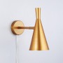 Adjustable Nordic-style wall light with cable and plug - E27
