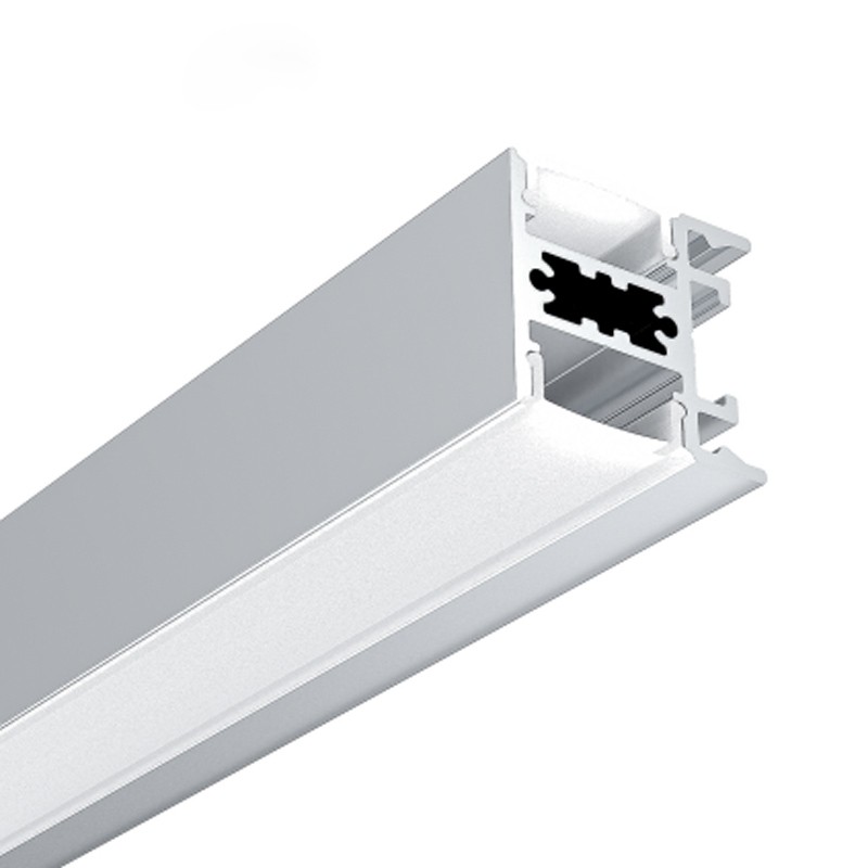 Aluminium double LED strip profile - 23.5x22.6mm - Strip ≤ 12mm - 2 meters