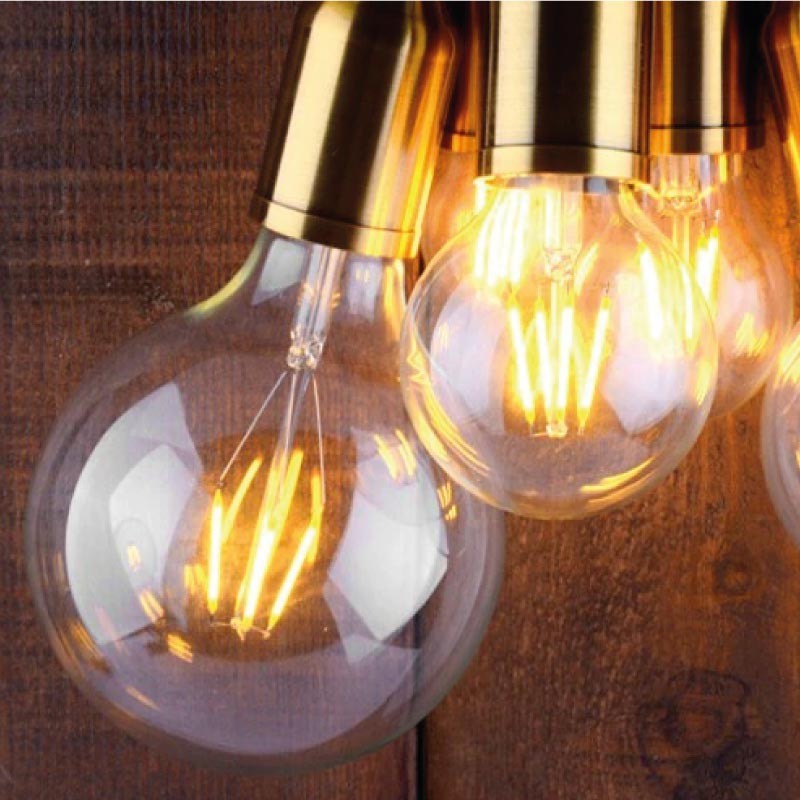 E27 G95 LED filament bulb - 8W
