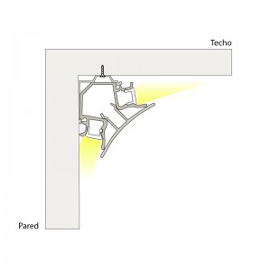 section of Corner Aluminum Profile