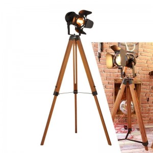 Vintage floor lamp with tripod "CINEMA" 137cm