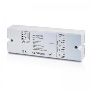 RGB/RGBW Dimmer PMW Controller - 12-36V DC (4 channels 8A/channel) - SUNRICHER RF Receiver - Perfect RF