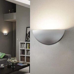 Plaster wall light "HALF" E14