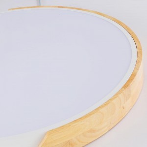 White and Wood LED Ceiling Light CCT ø508x50mm