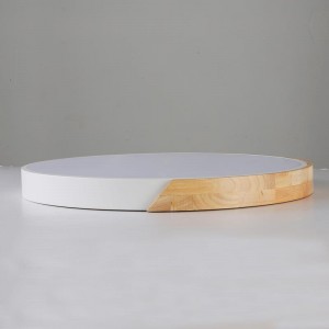 White and Wood LED Ceiling Light CCT ø508x50mm