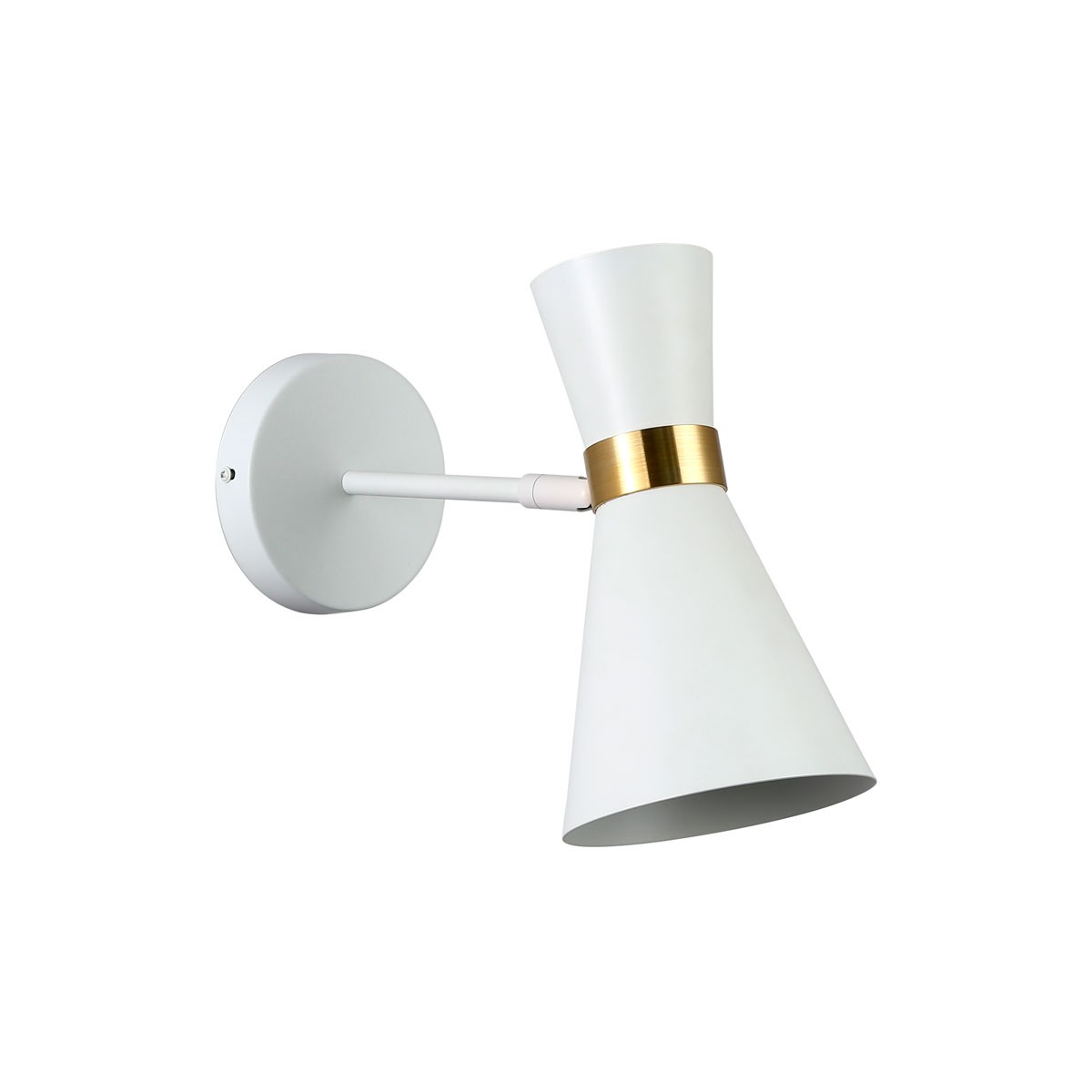 White and gold Nordic style interior wall lamp "Melissa" 29x25cm