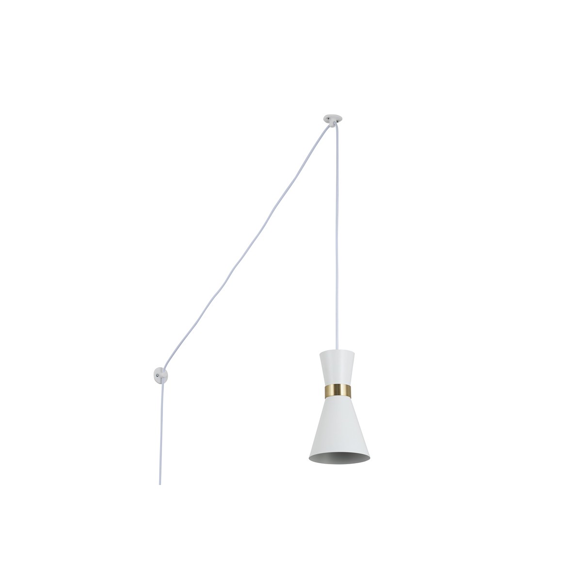 Plug-in metal pendant light "Mir" - E27