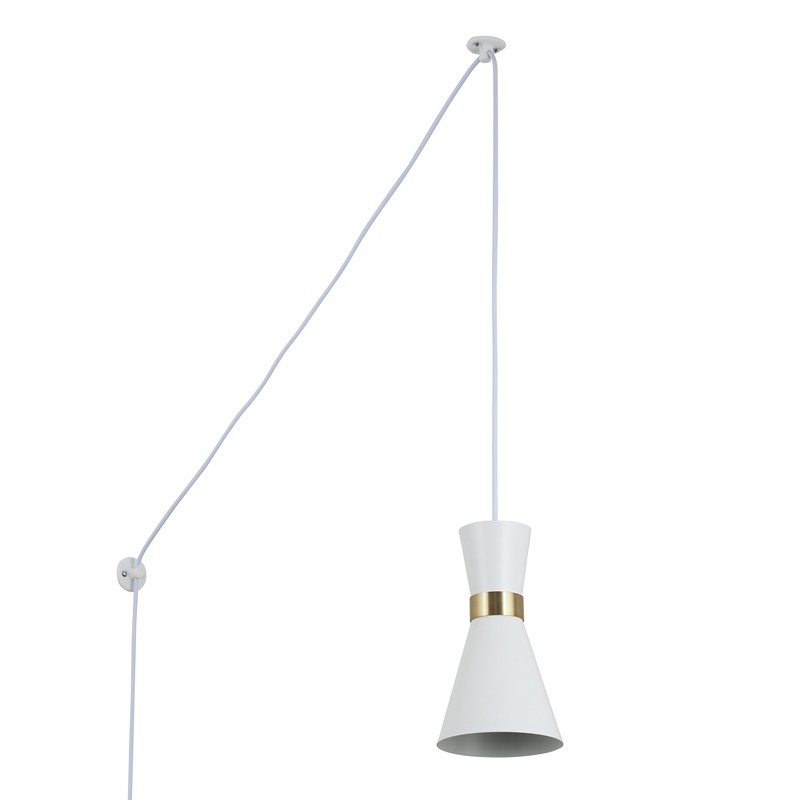 Plug-in metal pendant light "Mir" - E27