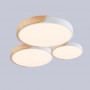 White and Wood LED Ceiling Light CCT ø508x50mm