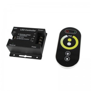 Color Temperature Controller / Dimmer and RF Controller for LED Strip CCT 12/24V-DC 16A