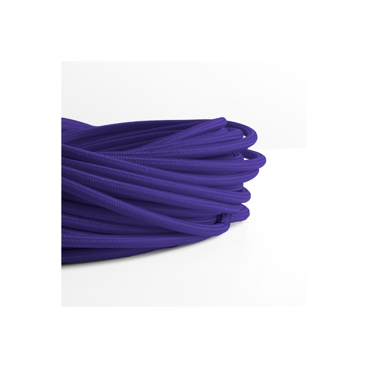 Round cotton coated power cable Violet