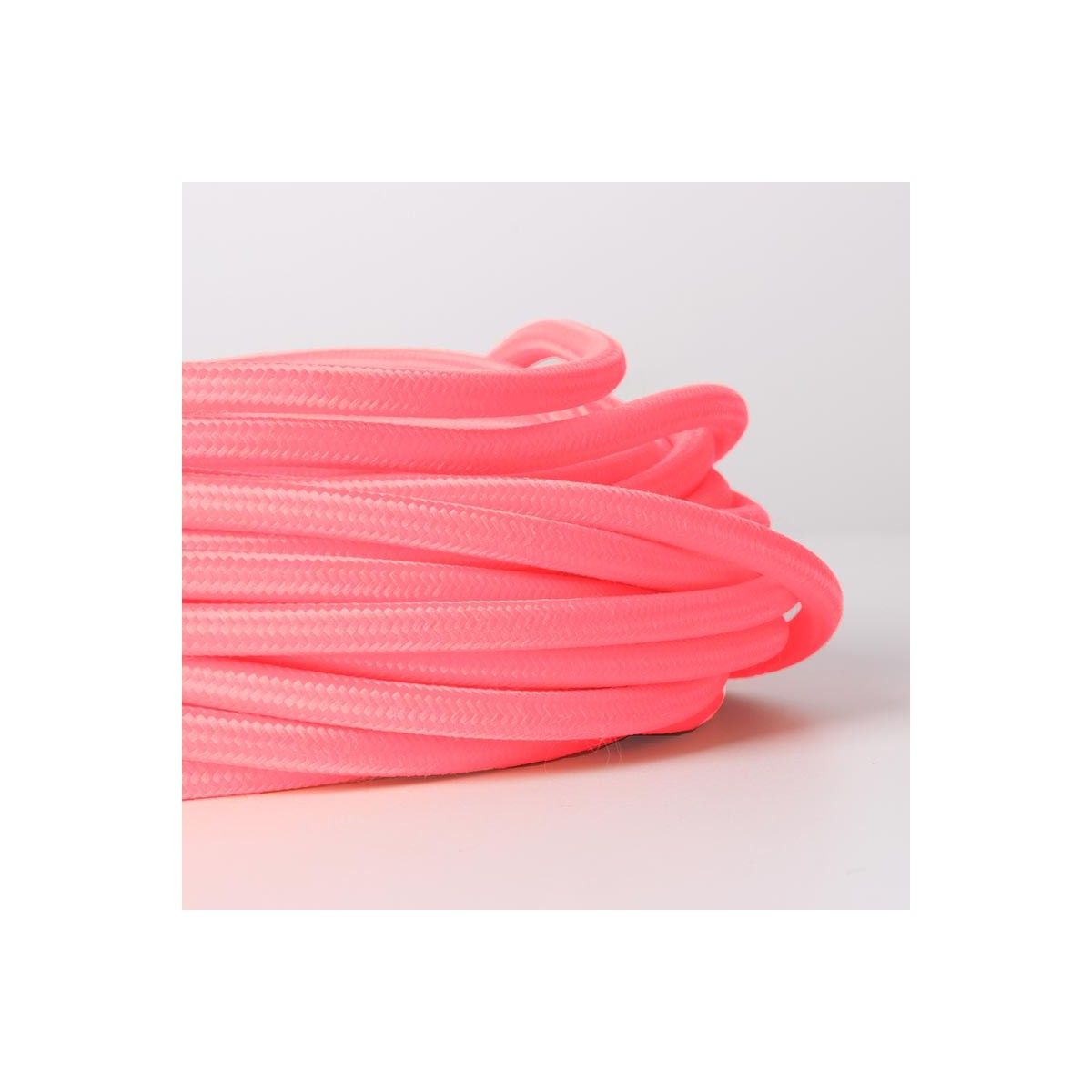 Citrus Coral cotton coated round electric cable