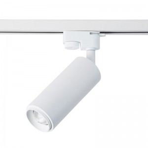 Track spotlight with adjustable and articulated light angle 8W in warm white