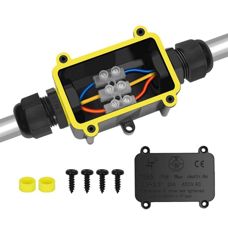 IP68 waterproof junction box 0.5 - 2.5mm² 0.5 - 2.5mm² Waterproof junction box IP68 0.5 - 2.5mm² IP68 waterproof junction box 0.5 - 2.5mm² 0.5 - 2.5mm² Waterproof junction box IP68 0.5 - 2.5mm²