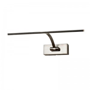 Chromed wall light for picture lighting