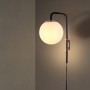 Plug-in crystal ball wall sconce "Bilsen" - E27