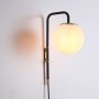 Plug-in crystal ball wall sconce "Bilsen" - E27