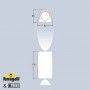 MARTA 90 WALL LAMP FOR INDOOR/OUTDOOR FUMAGALLI MARTA 90 IN OPAL BLACK, DOUBLE LAMP HOLDER GU10 TOP BOTTOM, IP55
