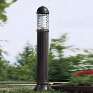 SAURO FUMAGALLI BOLLARD LANTERN BLACK WITH ALUMINUM DIFFUSER, E27 LAMPHOLDER, 1100MM HIGH