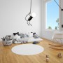 Black pendant lamp for bedroom ceiling Nordic style with long cord and plug