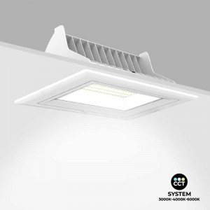 Downlight LED rectangular orientable 38W 120° CCT SYSTEM