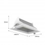 Downlight LED rectangular tilting downlight 38W 120° CCT LIFUD driver