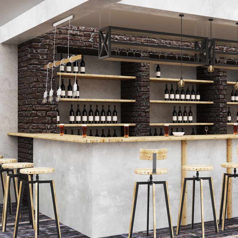 White bar lamp with vintage style White bar lamp with vintage style