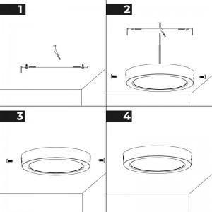 Spot LED encastrable 3D 24W ∅170mm rond Lumière blanche (6500k)