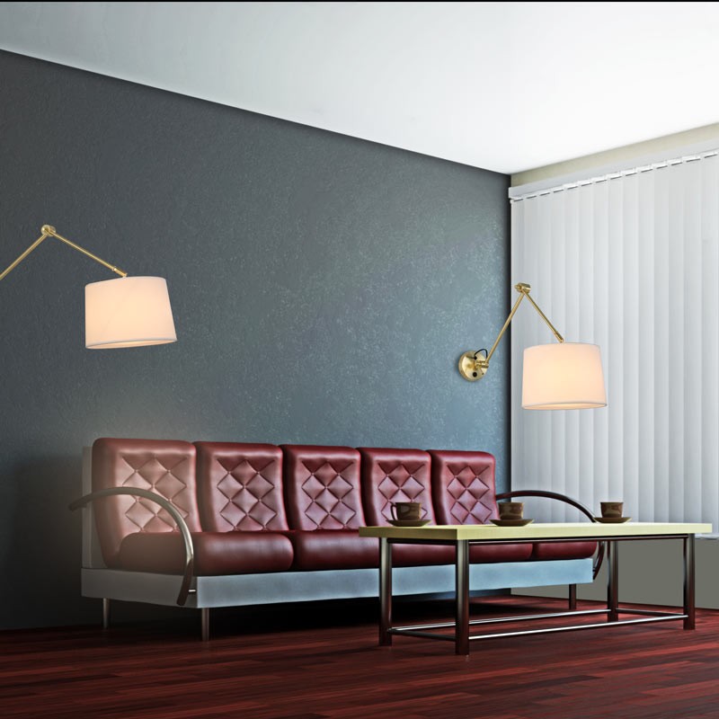 Cylindrical wall lamp with classic design and articulated design "ELBOW" E27 Cylindrical wall lamp with classic design and articulated design "ELBOW" E27