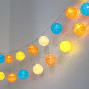 Decorative LED garland 20 cotton balls with USB 3 meters IP44
