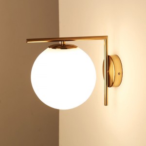 Gold wall sconce