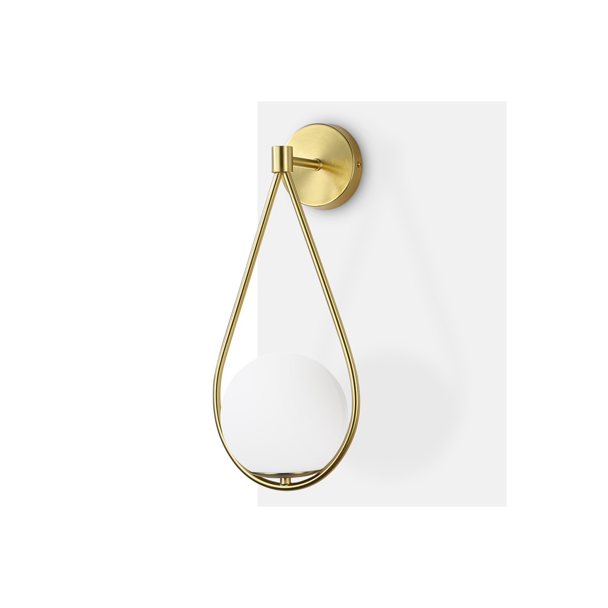 Wall sconce gold with crystal ball