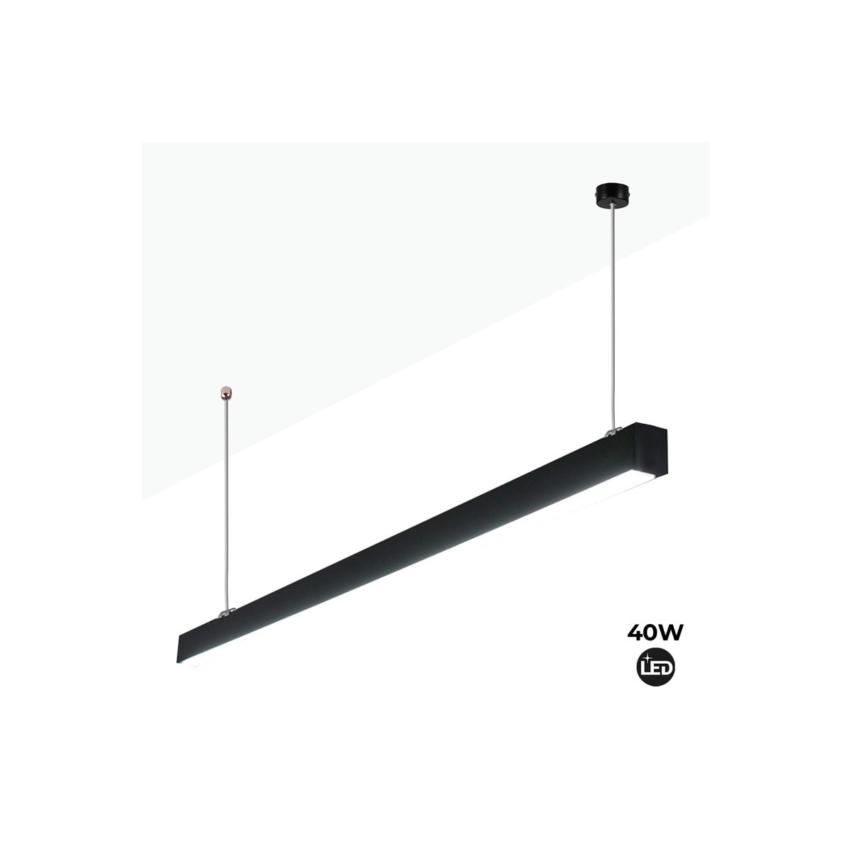 Linear LED pendant luminaire 120cm 40W 3400lm