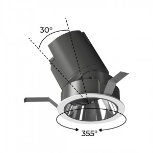 LED spotlight 12W COB IP54 Low UGR