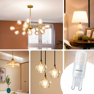 Ampoule dimmable, blanc givré, G9, CorePro, LEDcapsule, 4-40W, 480 lm,  2700K - Philips - Luminaires Nedgis