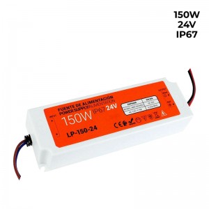 Compact waterproof power supply 24V 150W IP67