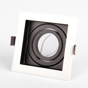 Kardan square white tilting ring for LED GU10 / MR16 bulb