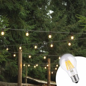 LED Filament Bulb E27 8W A60 transparent