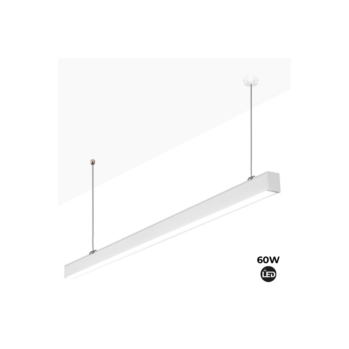 Linear LED pendant luminaire 60W 180cm 5100lm