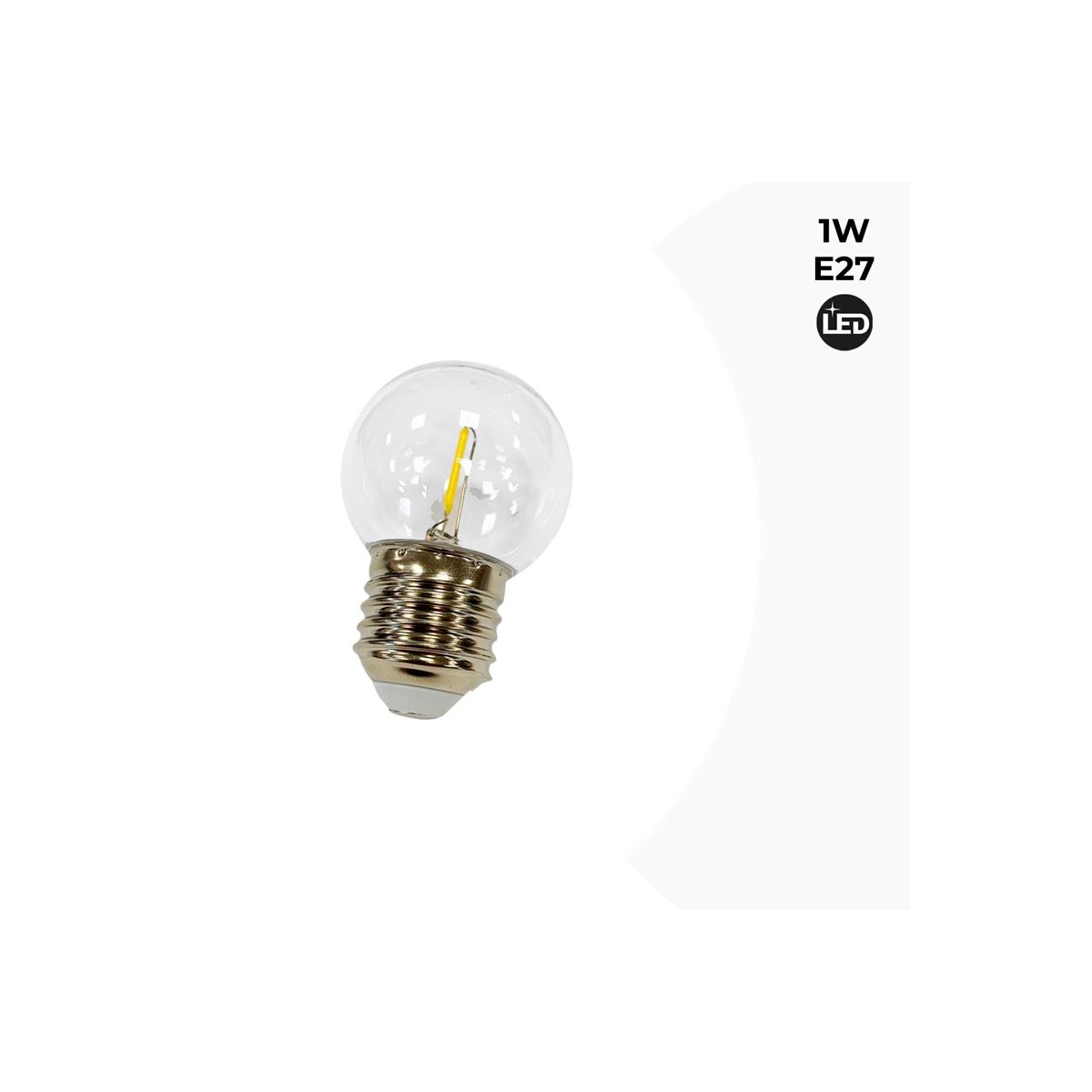 Decorative LED filament bulb 1W E27
