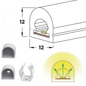 LED Neon 10 Meters 110W 12x12mm 24V/DC KIT (10m)