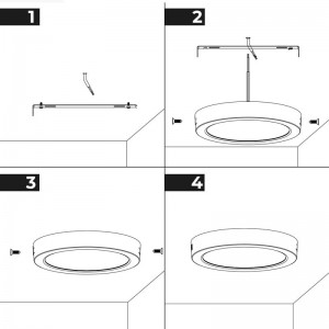 Surface mounted LED ceiling lamp 24W High Efficiency