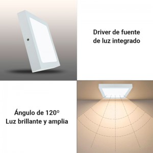 Square LED Surface Mounted Ceiling Lamp 24W High Efficiency