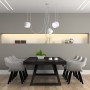 White pendant dining room lamp "BLUS" inspiration Flos Aim