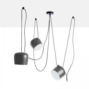 Grey pendant dining room lamp "BLUS" inspiration Flos Aim
