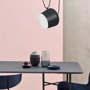 Modern gray pendant lamp "Agos" inspiration Flos Aim