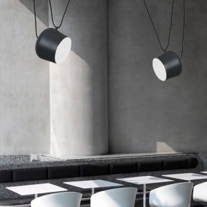 Modern gray pendant lamp "Agos" inspiration Flos Aim