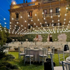 LED garland white cable 10 LED bulbs 3000ºK - 8 meters